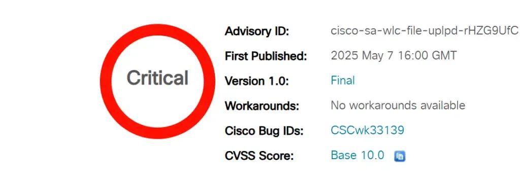 CVE-2025-20188 IOS XE 漏洞 Cisco